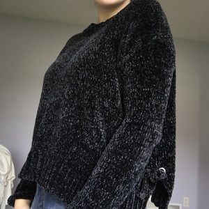 Black Chenille American Eagle Sweater